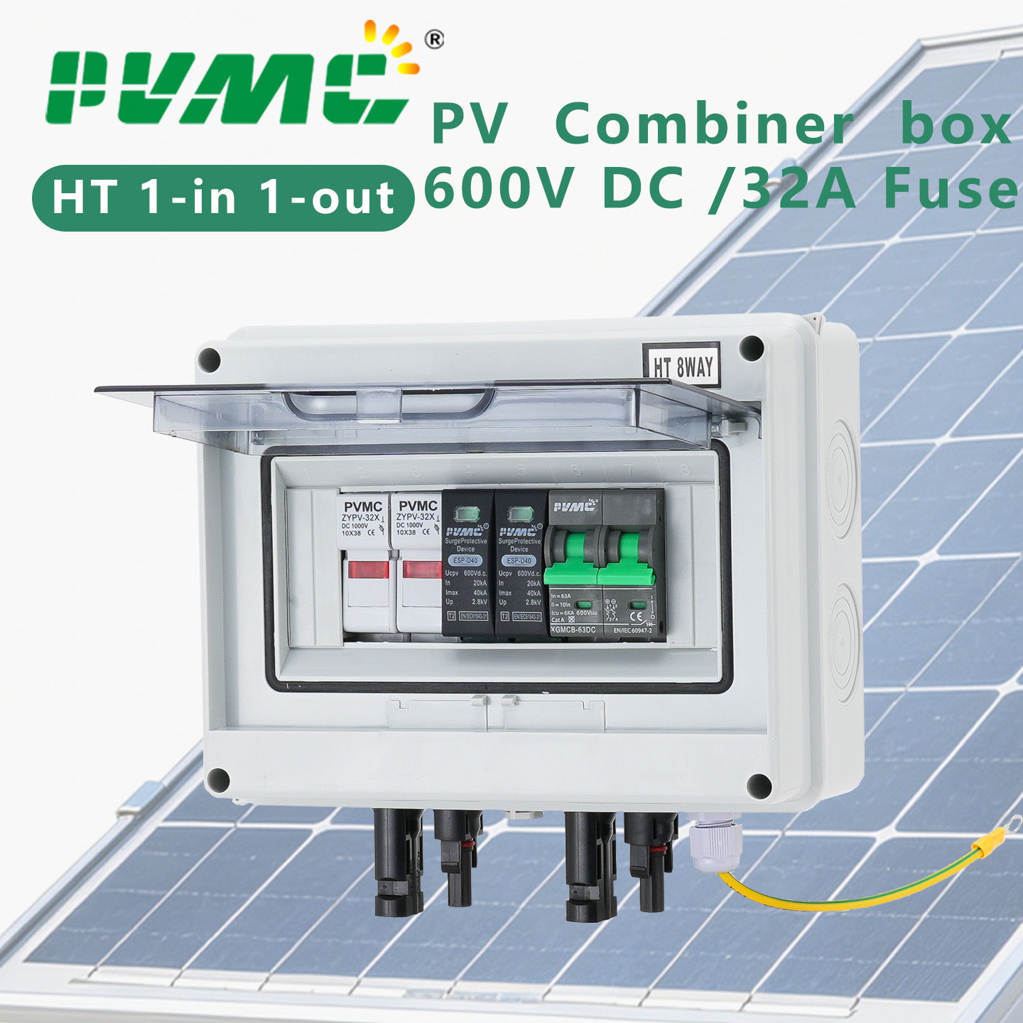 Solar Combiner Box - PVMC 1 in 1 out DC