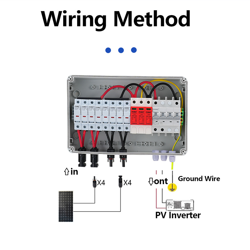 HT 4 in 1 out DC1000V Solar ph - Solar Combiner Box avaliação e preço