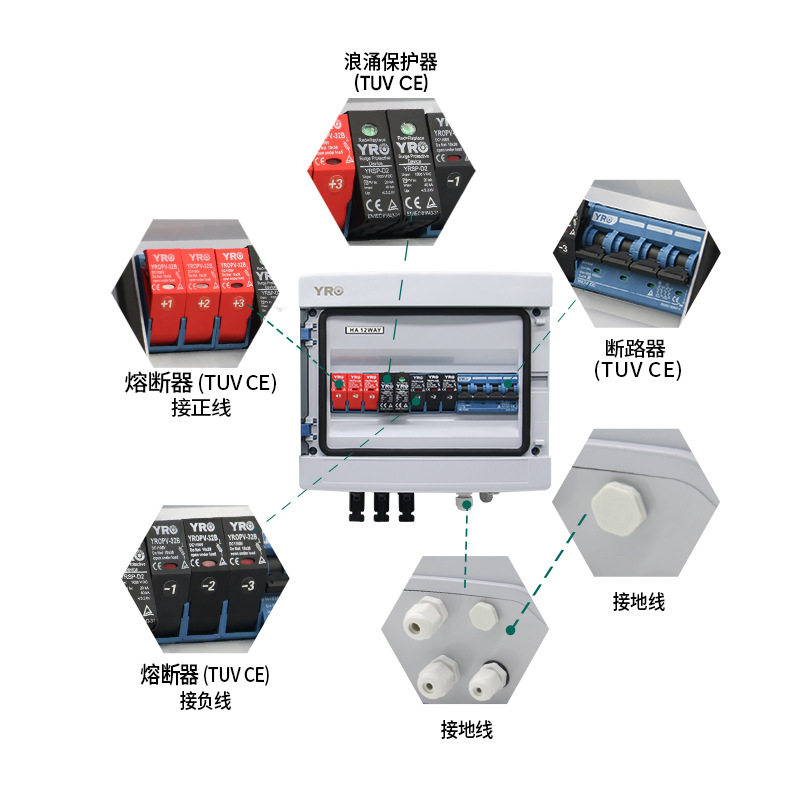 Photovoltaic DC Combiner 3 In  - Solar Combiner Box avaliação e preço